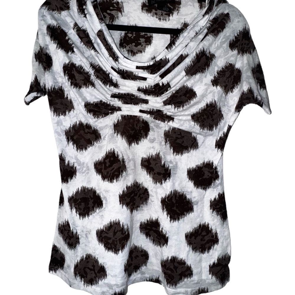 INC International Concepts Top in Brown and White